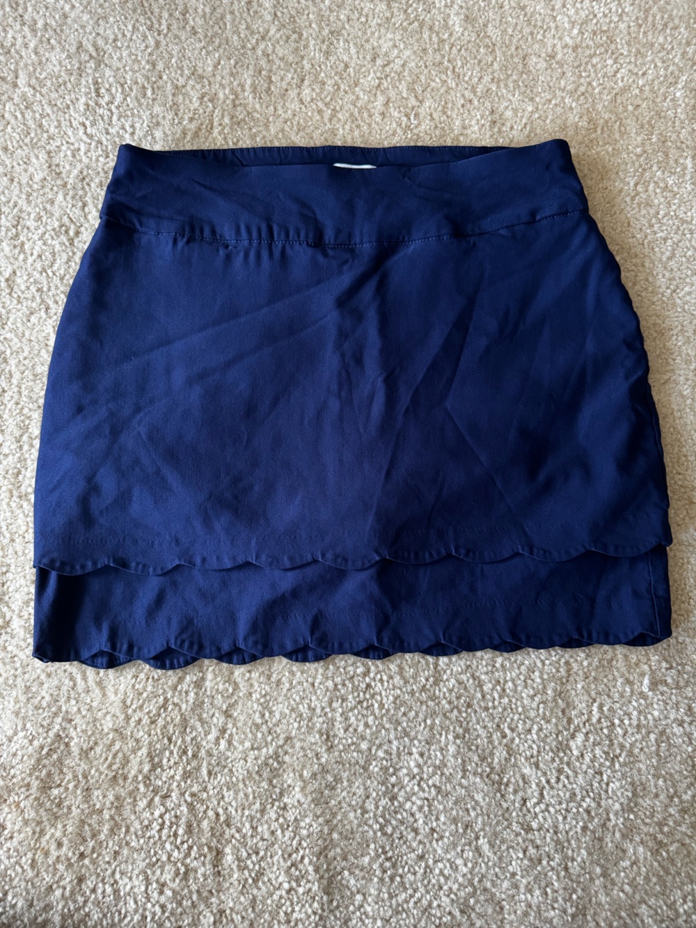 Crown & Ivy Navy Scalloped Skort size 10